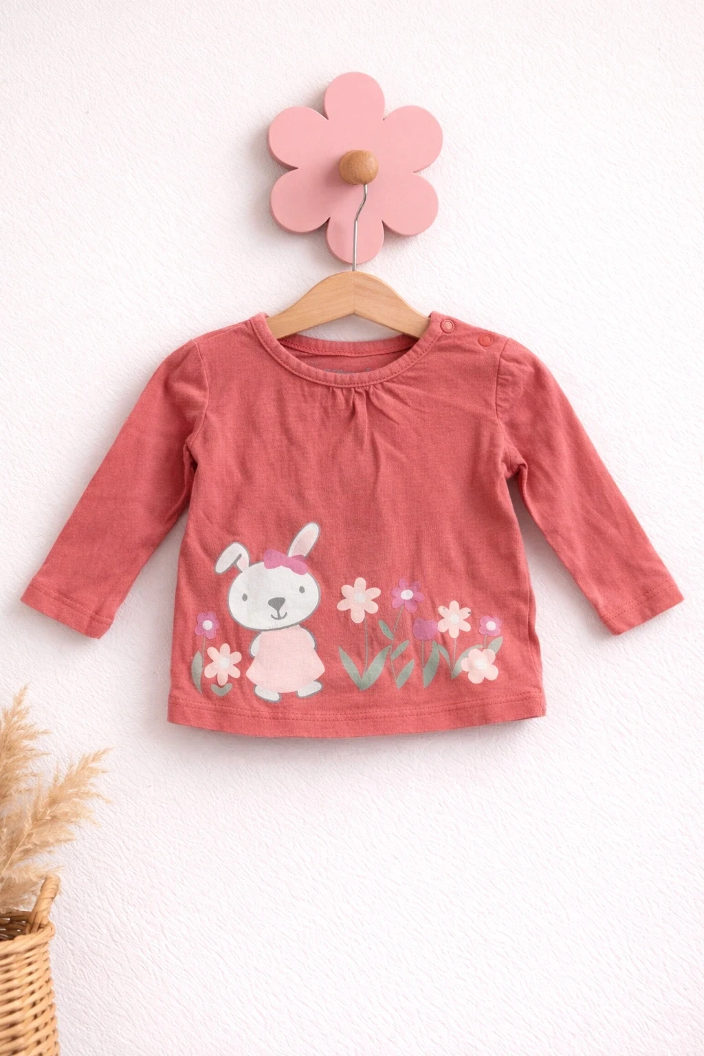 Haut tee-shirt manche longue - Bébé fille - 6 mois - mignon lapin